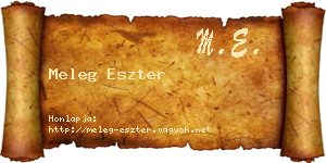 Meleg Eszter névjegykártya